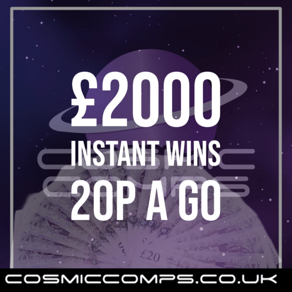 20P INSTANT WINS + 2 x £100 END PRIZE WINNERS