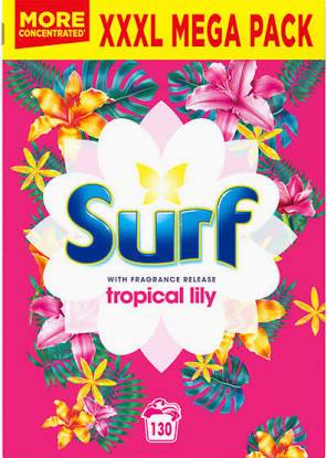 WIN A HUGE 6.5KG BOX OF SURF POWDER LILY & YLANGYLANG 130 WASHES